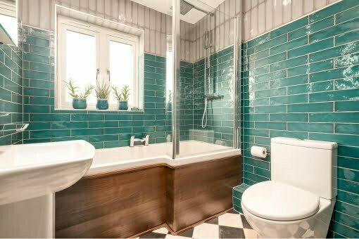 Lavender Bathroom Company 6 Bathroom with metro style tilea